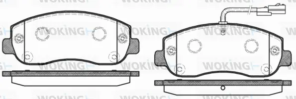 P15493.01 WOKING Комплект тормозных колодок, дисковый тормоз (фото 1)