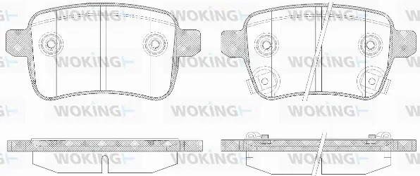 P15503.12 WOKING Комплект тормозных колодок, дисковый тормоз (фото 1)