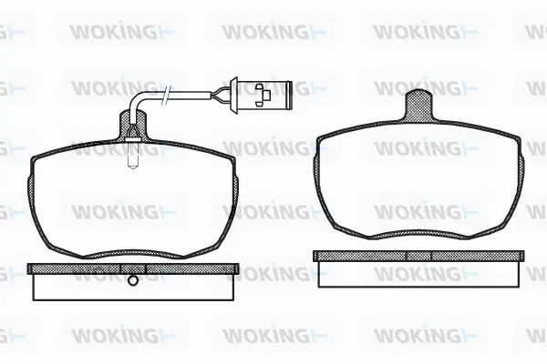 P1563.22 WOKING Комплект тормозных колодок, дисковый тормоз (фото 1)