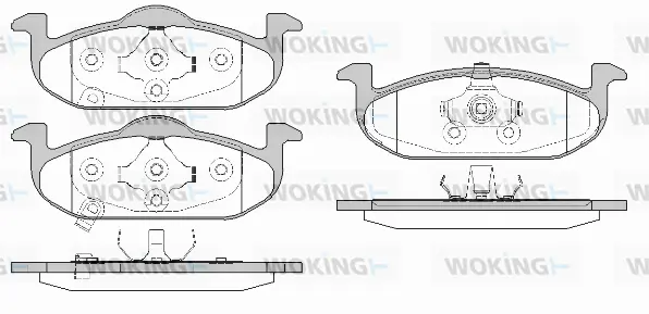 P15903.01 WOKING Комплект тормозных колодок, дисковый тормоз (фото 1)