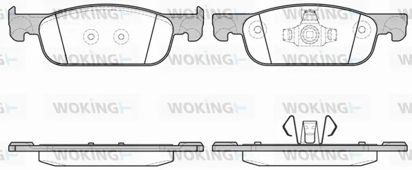 P16183.00 WOKING Комплект тормозных колодок, дисковый тормоз (фото 1)