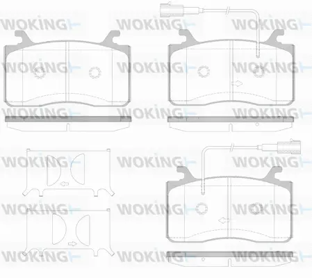 P16593.12 WOKING Комплект тормозных колодок, дисковый тормоз (фото 1)