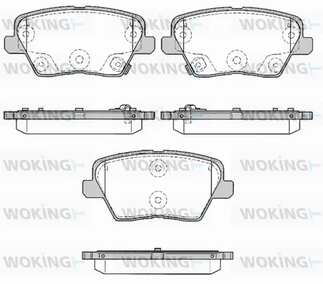 P16843.02 WOKING Комплект тормозных колодок, дисковый тормоз (фото 1)