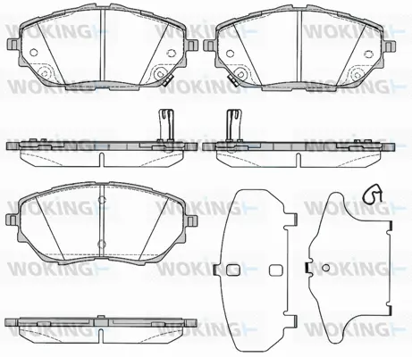 P16863.02 WOKING Комплект тормозных колодок, дисковый тормоз (фото 1)