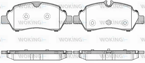 P17053.00 WOKING Комплект тормозных колодок, дисковый тормоз (фото 1)