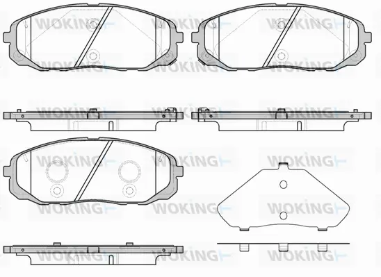 P17473.12 WOKING Комплект тормозных колодок, дисковый тормоз (фото 1)
