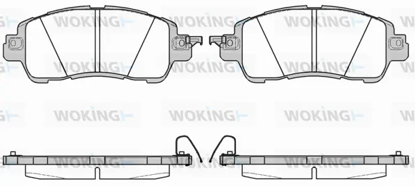 P17563.04 WOKING Комплект тормозных колодок, дисковый тормоз (фото 1)