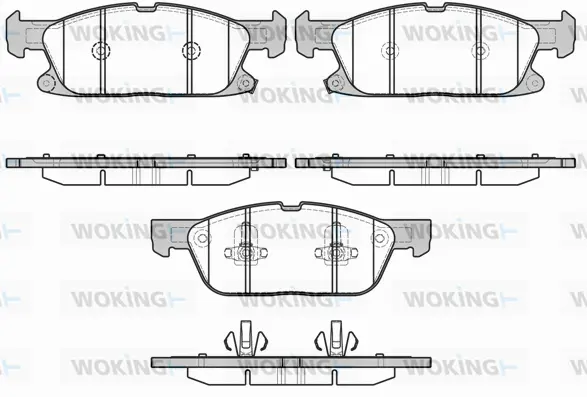 P17573.02 WOKING Комплект тормозных колодок, дисковый тормоз (фото 1)