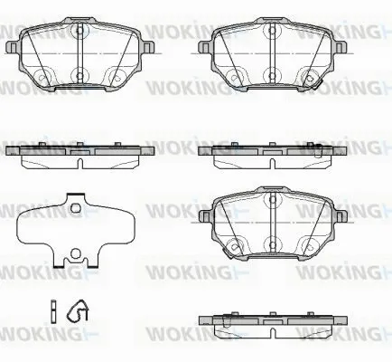P18373.02 WOKING Комплект тормозных колодок, дисковый тормоз (фото 1)