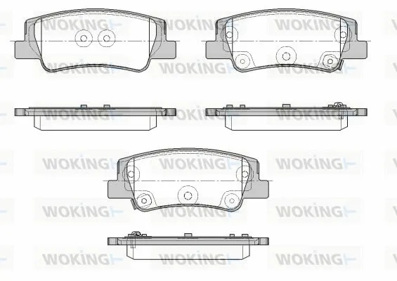 P18563.02 WOKING Комплект тормозных колодок, дисковый тормоз (фото 1)