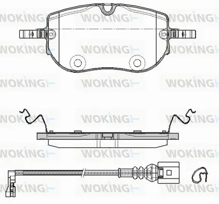 P18643.01 WOKING Комплект тормозных колодок, дисковый тормоз (фото 1)