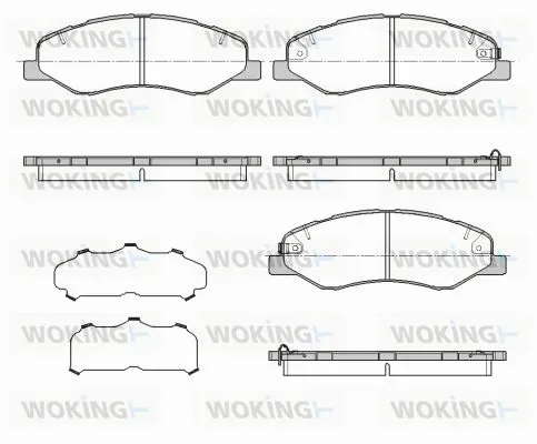 P18773.02 WOKING Комплект тормозных колодок, дисковый тормоз (фото 1)