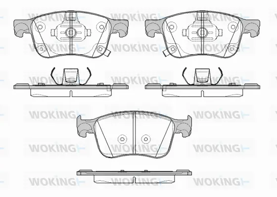 P19083.12 WOKING Комплект тормозных колодок, дисковый тормоз (фото 1)