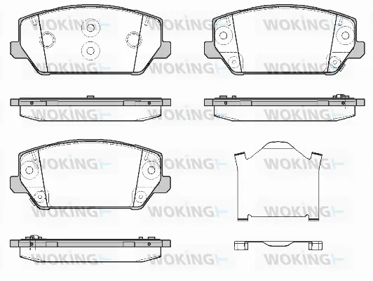 P19093.02 WOKING Комплект тормозных колодок, дисковый тормоз (фото 1)