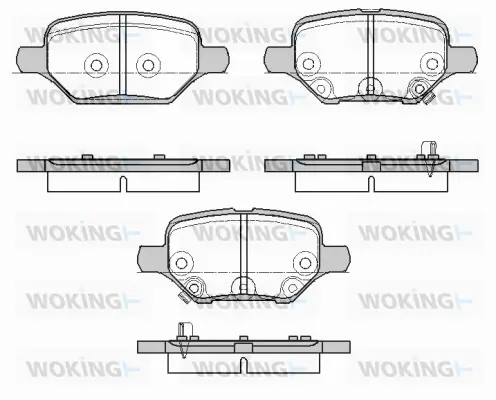 P19103.02 WOKING Комплект тормозных колодок, дисковый тормоз (фото 1)