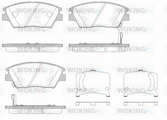 P19243.02 WOKING Комплект тормозных колодок, дисковый тормоз (фото 1)