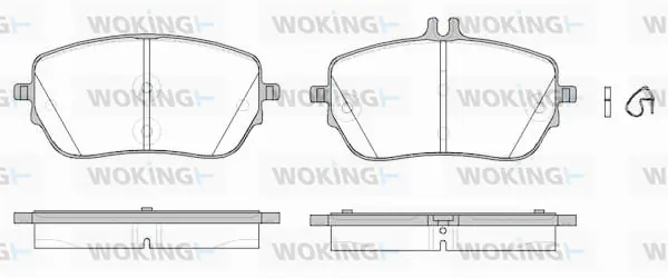 P19273.00 WOKING Комплект тормозных колодок, дисковый тормоз (фото 1)