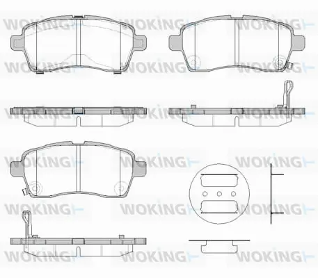 P19333.02 WOKING Комплект тормозных колодок, дисковый тормоз (фото 1)