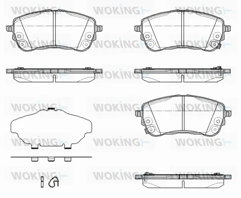 P19583.12 WOKING Комплект тормозных колодок, дисковый тормоз (фото 1)