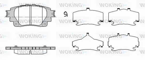 P19713.00 WOKING Комплект тормозных колодок, дисковый тормоз (фото 1)