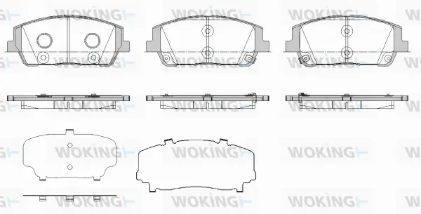 P19803.02 WOKING Комплект тормозных колодок, дисковый тормоз (фото 1)