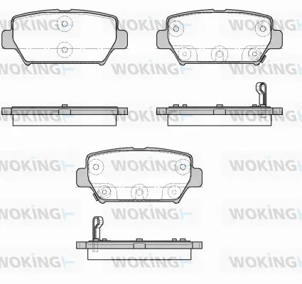 P19823.02 WOKING Комплект тормозных колодок, дисковый тормоз (фото 1)