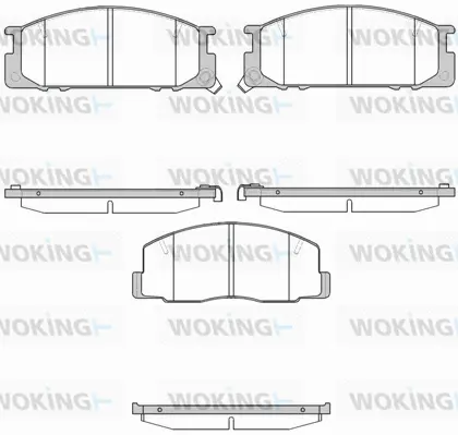 P2063.12 WOKING Комплект тормозных колодок, дисковый тормоз (фото 1)