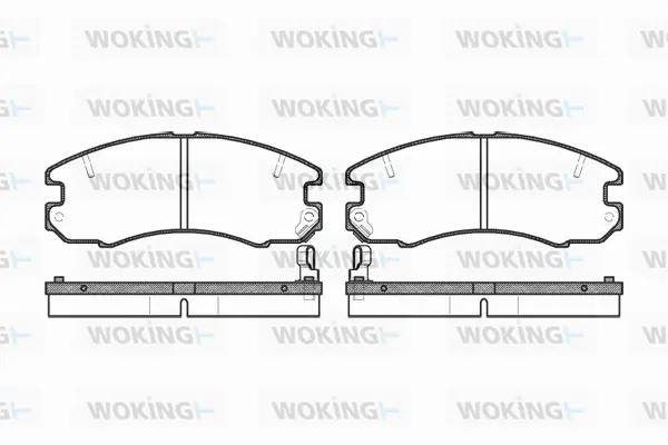 P2163.04 WOKING Комплект тормозных колодок, дисковый тормоз (фото 1)