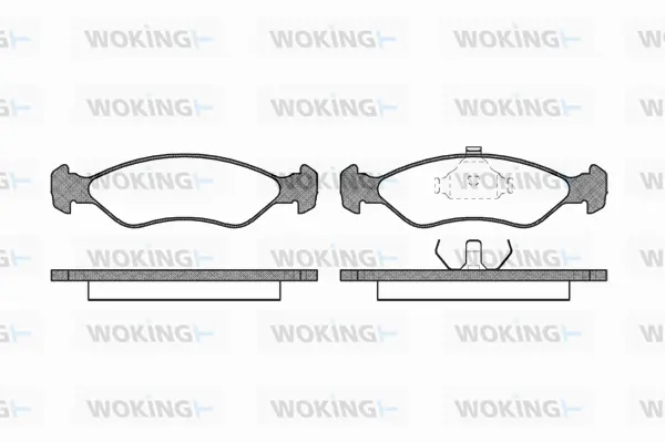 P3303.00 WOKING Комплект тормозных колодок, дисковый тормоз (фото 1)