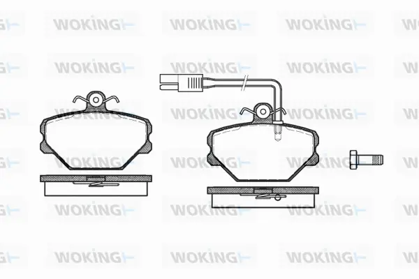 P3643.12 WOKING Комплект тормозных колодок, дисковый тормоз (фото 1)