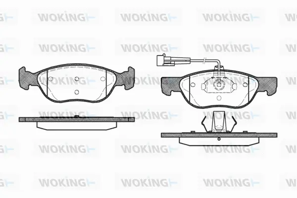 P4873.12 WOKING Комплект тормозных колодок, дисковый тормоз (фото 1)