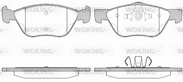 P4893.20 WOKING Комплект тормозных колодок, дисковый тормоз (фото 1)