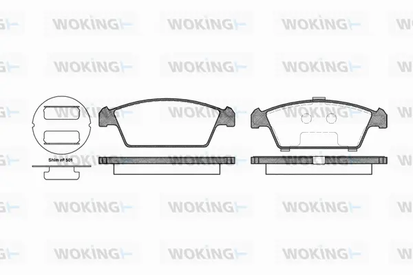 P5593.00 WOKING Комплект тормозных колодок, дисковый тормоз (фото 1)