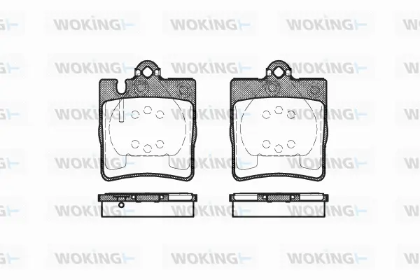 P6093.10 WOKING Комплект тормозных колодок, дисковый тормоз (фото 1)