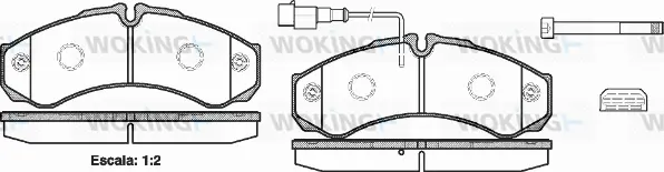 P7513.32 WOKING Комплект тормозных колодок, дисковый тормоз (фото 1)