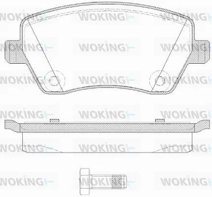 P8873.22 WOKING Комплект тормозных колодок, дисковый тормоз (фото 1)