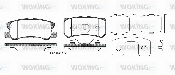 P9033.22 WOKING Комплект тормозных колодок, дисковый тормоз (фото 1)
