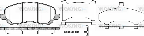 P9043.31 WOKING Комплект тормозных колодок, дисковый тормоз (фото 1)