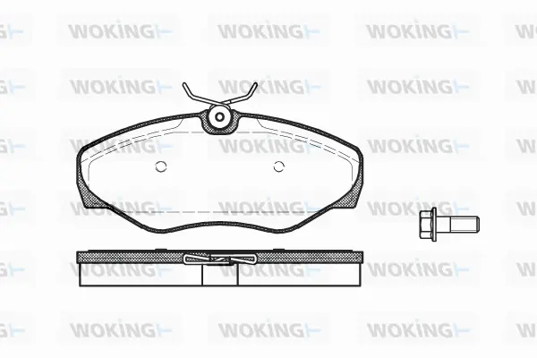 P9343.00 WOKING Комплект тормозных колодок, дисковый тормоз (фото 1)