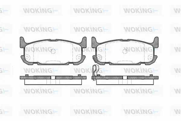 P9533.12 WOKING Комплект тормозных колодок, дисковый тормоз (фото 1)