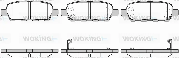 P9763.29 WOKING Комплект тормозных колодок, дисковый тормоз (фото 1)