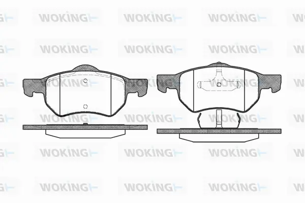 P9823.00 WOKING Комплект тормозных колодок, дисковый тормоз (фото 1)