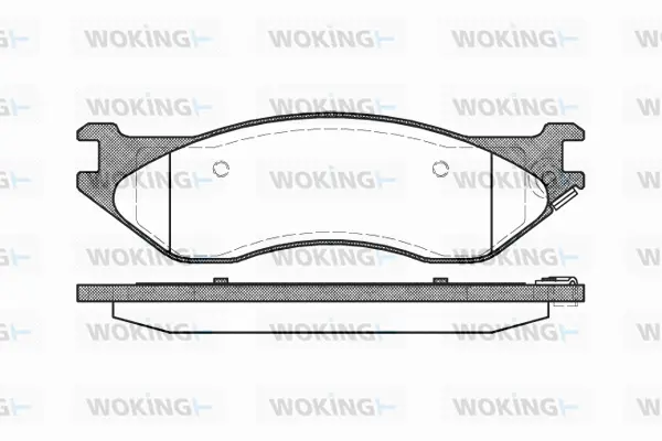 P9873.04 WOKING Комплект тормозных колодок, дисковый тормоз (фото 1)