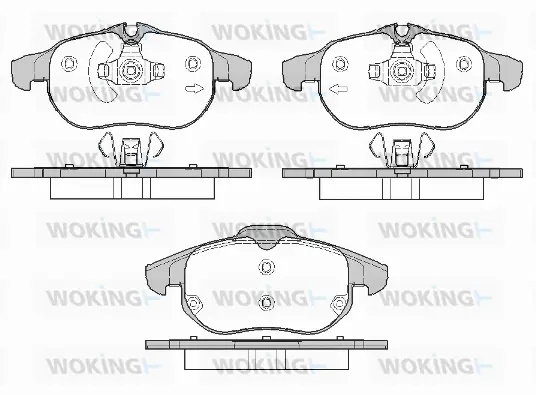 P9883.20 WOKING Комплект тормозных колодок, дисковый тормоз (фото 1)