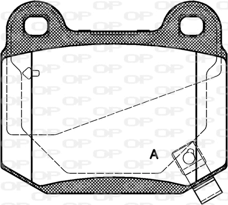 BPA0014.52 OPEN PARTS Комплект тормозных колодок, дисковый тормоз (фото 1)