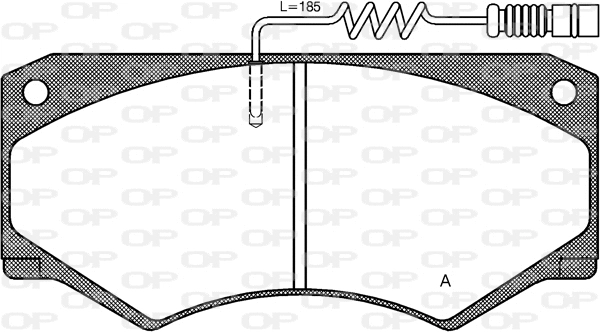 BPA0047.14 OPEN PARTS Комплект тормозных колодок, дисковый тормоз (фото 1)