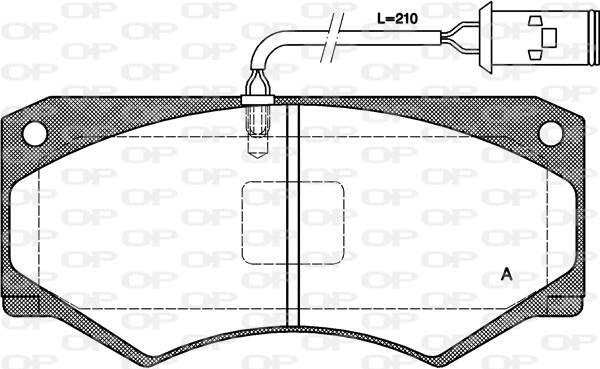 BPA0047.52 OPEN PARTS Комплект тормозных колодок, дисковый тормоз (фото 1)