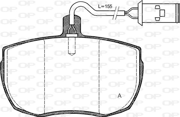 BPA0056.22 OPEN PARTS Комплект тормозных колодок, дисковый тормоз (фото 1)