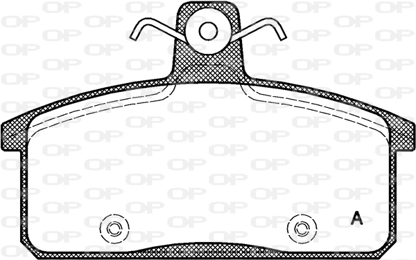 BPA0128.50 OPEN PARTS Комплект тормозных колодок, дисковый тормоз (фото 1)