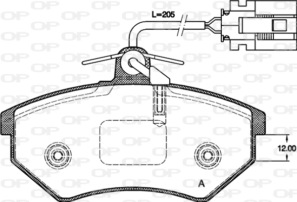 BPA0134.62 OPEN PARTS Комплект тормозных колодок, дисковый тормоз (фото 1)